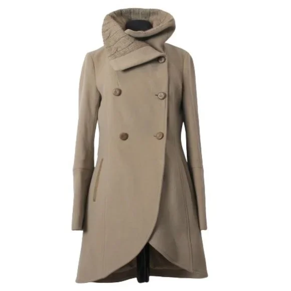 Mackage Jackets Coats Mackage Wool Cashmere Beige Cable Knit
